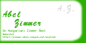 abel zimmer business card